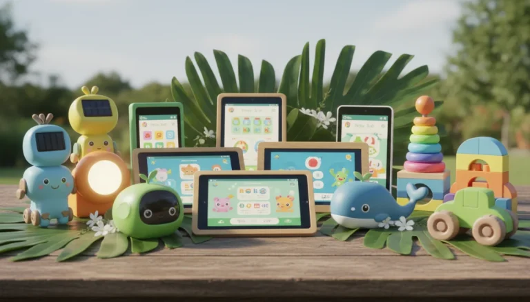 Eco-friendly kids gadgets collection with sustainable design