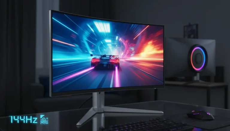 Gaming monitor 144Hz display with sleek modern design