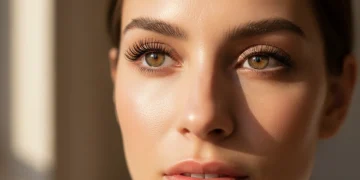 Waterproof mascara on perfectly defined lashes without smudging