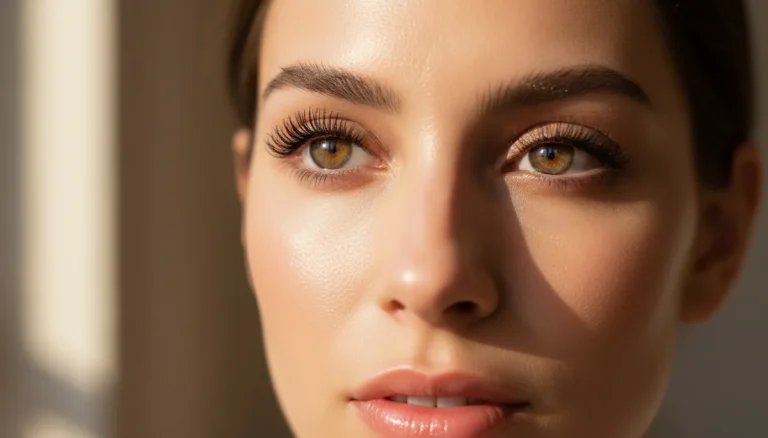 Waterproof mascara on perfectly defined lashes without smudging