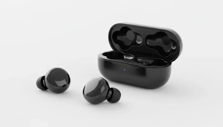 Wireless earbuds under $50 on white background